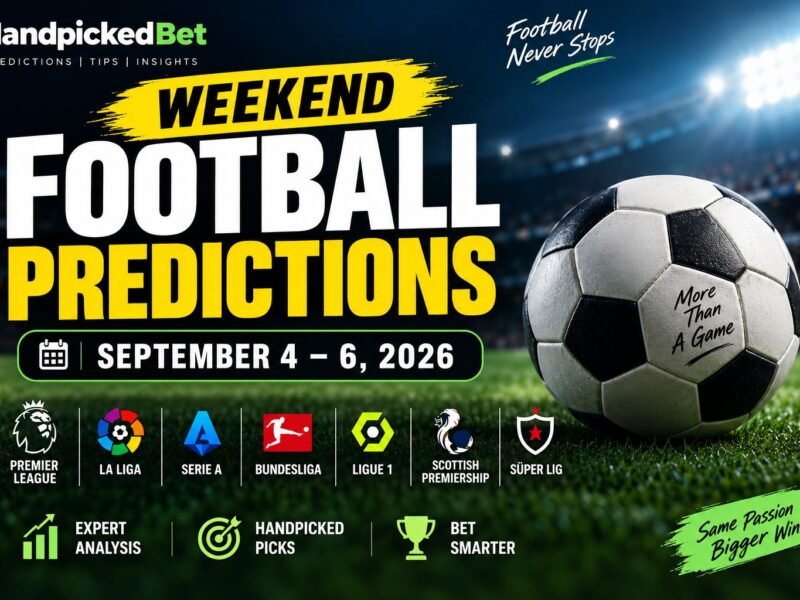 Yes. I’ve checked the **actual September 4–6, 2026 fixtures** and current form information before making these selections. The weekend includes major fixtures such as Ipswich–Liverpool, Real Betis–Real Madrid, Inter–Napoli, Bayern–Schalke, PSG–Monaco, plus Scottish Premiership and Turkish Süper Lig games. ([The Guardian][1]) I’ve also followed your **two-ticket rule**: the **Best 5 uses different matches from the long accumulator**, so you aren't relying on the same game twice. # Weekend Football Predictions: September 4–6, 2026 ## Long Weekend Accumulator These are the selections I'd use for the **long accumulator**. I've mixed match winners, double chance, goals and team-goal markets rather than making every leg a straight win. | # | Match | Accumulator Prediction | Predicted Score | | -: | ---------------------------------- | ---------------------------------- | --------------: | | 1 | Ipswich Town vs Liverpool | **Liverpool Win** | 1–2 | | 2 | Newcastle vs Bournemouth | **Over 1.5 Goals** | 2–1 | | 3 | Brentford vs Sunderland | **Brentford Over 1.5 Team Goals** | 2–1 | | 4 | Manchester City vs Coventry City | **Man City Win** | 3–0 | | 5 | Nottingham Forest vs Tottenham | **BTTS** | 1–1 | | 6 | Hull City vs Aston Villa | **Aston Villa or Draw (X2)** | 1–2 | | 7 | Real Betis vs Real Madrid | **Real Madrid or Draw (X2)** | 1–2 | | 8 | Rayo Vallecano vs Racing Santander | **Rayo Vallecano or Draw (1X)** | 1–0 | | 9 | Villarreal vs Deportivo La Coruña | **Villarreal Win** | 2–0 | | 10 | Genoa vs Como | **Over 1.5 Goals** | 1–1 | | 11 | Fiorentina vs Torino | **Under 3.5 Goals** | 1–0 | | 12 | Roma vs Atalanta | **Roma or Draw (1X)** | 2–1 | | 13 | Bayern Munich vs Schalke | **Bayern Munich Win** | 3–0 | | 14 | Bayer Leverkusen vs Union Berlin | **Leverkusen or Draw (1X)** | 2–1 | | 15 | Werder Bremen vs RB Leipzig | **RB Leipzig Over 1.5 Team Goals** | 1–2 | | 16 | Lyon vs Auxerre | **Lyon Win** | 2–1 | | 17 | PSG vs Monaco | **PSG or Draw (1X)** | 2–1 | | 18 | Marseille vs Paris FC | **Marseille Over 1.5 Team Goals** | 2–1 | | 19 | Aberdeen vs Kilmarnock | **Aberdeen or Draw (1X)** | 1–1 | | 20 | Rangers vs Motherwell | **Rangers Win** | 2–0 | | 21 | İstanbul Başakşehir vs Galatasaray | **Galatasaray or Draw (X2)** | 1–2 | | 22 | Trabzonspor vs Gençlerbirliği | **Trabzonspor Win** | 2–0 | The Premier League fixtures are confirmed for September 4–6, including Liverpool's trip to Ipswich, Manchester City–Coventry and Arsenal–Chelsea. ([Premier League][2]) For Serie A, the key weekend fixtures include Genoa–Como, Fiorentina–Torino, Inter–Napoli, Roma–Atalanta and Juventus–Milan. ([LiveScore][3]) The Bundesliga has Bayern–Schalke, Leverkusen–Union Berlin, Hoffenheim–Dortmund and Werder Bremen–Leipzig among the main games. Current model data strongly favours Bayern against promoted Schalke. ([D-Ratings][4]) The Scottish Premiership schedule includes Aberdeen–Kilmarnock, Rangers–Motherwell and St Mirren–Celtic. ([SPFL][5]) The Turkish weekend is headlined by Başakşehir–Galatasaray and the Fenerbahçe–Beşiktaş Istanbul derby. ([Mefico News][6]) --- # Our Best 5 Picks This Weekend **Important:** I've deliberately selected **different matches from the accumulator**. This means your Best 5 ticket isn't simply repeating the long acca. ### 1. Arsenal vs Chelsea **Prediction:** Arsenal to Win **Predicted Score:** 2–1 **Confidence:** ⭐⭐⭐⭐⭐ This is one of the biggest games of the weekend. Arsenal have home advantage and enter the fixture with a strong early-season position, while Chelsea have also made a positive start under Xabi Alonso. This makes the match more competitive than some of the other fixtures, but Arsenal get our nod at home. ([talkSPORT][7]) **Best 5 Pick:** 🟢 **Arsenal Win** --- ### 2. Athletic Club vs Atlético Madrid **Prediction:** Both Teams to Score **Predicted Score:** 1–2 **Confidence:** ⭐⭐⭐⭐ This is a difficult match to call on the 1X2 market, so BTTS is the more attractive angle. Atlético have the quality to score away from home, while Athletic should have enough attacking threat at San Mamés to contribute. **Best 5 Pick:** 🟢 **BTTS** --- ### 3. Inter Milan vs Napoli **Prediction:** Over 2.5 Goals **Predicted Score:** 2–1 **Confidence:** ⭐⭐⭐⭐ This is arguably the standout Serie A fixture of the weekend. Both sides have attacking quality, and current statistical projections put the match around the 2.5-goal line, with BTTS also close to an even proposition. ([Extra Tips][8]) **Best 5 Pick:** 🟢 **Over 2.5 Goals** --- ### 4. Hoffenheim vs Borussia Dortmund **Prediction:** Borussia Dortmund to Win **Predicted Score:** 1–2 **Confidence:** ⭐⭐⭐⭐ Dortmund began the campaign with a win over Hamburg, while Hoffenheim conceded three against Köln. Dortmund's stronger overall squad gives them the edge, although the away fixture carries some risk. Current models give Dortmund the advantage. ([D-Ratings][4]) **Best 5 Pick:** 🟢 **Dortmund Win** --- ### 5. Fenerbahçe vs Beşiktaş **Prediction:** Over 2.5 Goals **Predicted Score:** 2–2 **Confidence:** ⭐⭐⭐⭐ This is the big Turkish derby of the weekend. Both clubs are unbeaten domestically entering the fixture, and the matchup has plenty of attacking quality. Rather than choosing a winner, we prefer the goals market. The derby is scheduled for Saturday, September 5. ([Mefico News][6]) **Best 5 Pick:** 🟢 **Over 2.5 Goals** --- # Our 5 Strongest Picks 1. **Arsenal to Win vs Chelsea** ⭐⭐⭐⭐⭐ 2. **BTTS — Athletic Club vs Atlético Madrid** ⭐⭐⭐⭐ 3. **Over 2.5 Goals — Inter vs Napoli** ⭐⭐⭐⭐ 4. **Borussia Dortmund to Win vs Hoffenheim** ⭐⭐⭐⭐ 5. **Over 2.5 Goals — Fenerbahçe vs Beşiktaş** ⭐⭐⭐⭐ ### Why this structure is better You now have: **LONG ACCUMULATOR:** 22 selections **BEST 5:** 5 completely different matches So, for example: * Manchester City **Win** → Accumulator * Arsenal **Win** → Best 5 * Bayern **Win** → Accumulator * Dortmund **Win** → Best 5 * PSG **Double Chance** → Accumulator * Fenerbahçe–Beşiktaş **Over 2.5** → Best 5 There is **no duplicate match between the two tickets**, which is actually cleaner than changing the market on the same match. ## Prediction Tracker For your HandpickedBet article, I'd use your usual format: | Match | Ticket | Prediction | Predicted Score | Final Score | Result | | ------------------------------ | ----------- | ------------------- | --------------: | ----------: | --------- | | Ipswich vs Liverpool | Accumulator | Liverpool Win | 1–2 | Pending | ⏳ Pending | | Newcastle vs Bournemouth | Accumulator | Over 1.5 Goals | 2–1 | Pending | ⏳ Pending | | Brentford vs Sunderland | Accumulator | Brentford Over 1.5 | 2–1 | Pending | ⏳ Pending | | Man City vs Coventry | Accumulator | Man City Win | 3–0 | Pending | ⏳ Pending | | Nottingham Forest vs Tottenham | Accumulator | BTTS | 1–1 | Pending | ⏳ Pending | | Hull City vs Aston Villa | Accumulator | Villa or Draw | 1–2 | Pending | ⏳ Pending | | Real Betis vs Real Madrid | Accumulator | Real Madrid or Draw | 1–2 | Pending | ⏳ Pending | | Rayo Vallecano vs Racing | Accumulator | Rayo or Draw | 1–0 | Pending | ⏳ Pending | | Villarreal vs Deportivo | Accumulator | Villarreal Win | 2–0 | Pending | ⏳ Pending | | Genoa vs Como | Accumulator | Over 1.5 Goals | 1–1 | Pending | ⏳ Pending | | Fiorentina vs Torino | Accumulator | Under 3.5 Goals | 1–0 | Pending | ⏳ Pending | | Roma vs Atalanta | Accumulator | Roma or Draw | 2–1 | Pending | ⏳ Pending | | Bayern vs Schalke | Accumulator | Bayern Win | 3–0 | Pending | ⏳ Pending | | Leverkusen vs Union Berlin | Accumulator | Leverkusen or Draw | 2–1 | Pending | ⏳ Pending | | Werder Bremen vs Leipzig | Accumulator | Leipzig Over 1.5 | 1–2 | Pending | ⏳ Pending | | Lyon vs Auxerre | Accumulator | Lyon Win | 2–1 | Pending | ⏳ Pending | | PSG vs Monaco | Accumulator | PSG or Draw | 2–1 | Pending | ⏳ Pending | | Marseille vs Paris FC | Accumulator | Marseille Over 1.5 | 2–1 | Pending | ⏳ Pending | | Aberdeen vs Kilmarnock | Accumulator | Aberdeen or Draw | 1–1 | Pending | ⏳ Pending | | Rangers vs Motherwell | Accumulator | Rangers Win | 2–0 | Pending | ⏳ Pending | | Başakşehir vs Galatasaray | Accumulator | Galatasaray or Draw | 1–2 | Pending | ⏳ Pending | | Trabzonspor vs Gençlerbirliği | Accumulator | Trabzonspor Win | 2–0 | Pending | ⏳ Pending | | Arsenal vs Chelsea | **Best 5** | Arsenal Win | 2–1 | Pending | ⏳ Pending | | Athletic Club vs Atlético | **Best 5** | BTTS | 1–2 | Pending | ⏳ Pending | | Inter vs Napoli | **Best 5** | Over 2.5 Goals | 2–1 | Pending | ⏳ Pending | | Hoffenheim vs Dortmund | **Best 5** | Dortmund Win | 1–2 | Pending | ⏳ Pending | | Fenerbahçe vs Beşiktaş | **Best 5** | Over 2.5 Goals | 2–2 | Pending | ⏳ Pending | **Total: 27 handpicked predictions — 22 accumulator + 5 Best 5.** One caveat: because these are early-season fixtures, I would **recheck lineups/injuries shortly before publication**, particularly for the bigger matches. The predictions above are selections based on the information currently available, not guaranteed outcomes. [1]: https://www.theguardian.com/football/fixtures/2026/Sep/04 "All fixtures | Football | The Guardian" [2]: https://www.premierleague.com/en/news/4675097/all-380-fixtures-for-202627-premier-league-season/?utm_source=chatgpt.com "All 380 fixtures for 2026/27 Premier League season" [3]: https://www.livescore.com/en/news/football/serie-a/official-serie-a-schedule-times-and-dates-confirmed-for-weeks-3-12-football-italia/?utm_source=chatgpt.com "Official: Serie A schedule, times and dates confirmed for weeks 3-12" [4]: https://www.dratings.com/predictor/german-bundesliga-predictions/upcoming/2?conference_id=63&utm_source=chatgpt.com "Germany Bundesliga Predictions - DRatings.com" [5]: https://spfl.co.uk/?id=4&utm_source=chatgpt.com "SPFL | Official Site of Scottish Professional Football League" [6]: https://mefico-news.com/en/article/fenerbahce-besiktas-derby-september-5-2026-fixture?utm_source=chatgpt.com "Fenerbahce-Besiktas derby set for September 5 | Mefico News" [7]: https://talksport.com/betting/4528046/chelsea-odds-2026-2027/?utm_source=chatgpt.com "Chelsea odds: Ways to back The Blues in the 2026/27 season" [8]: https://extratips.es/inter-vs-napoli-2026-09-05-probabilidades-apuesta-consejos-h2h-resultados-directo-centro?utm_source=chatgpt.com "Inter vs Napoli: Pronósticos, H2H y Apuestas"